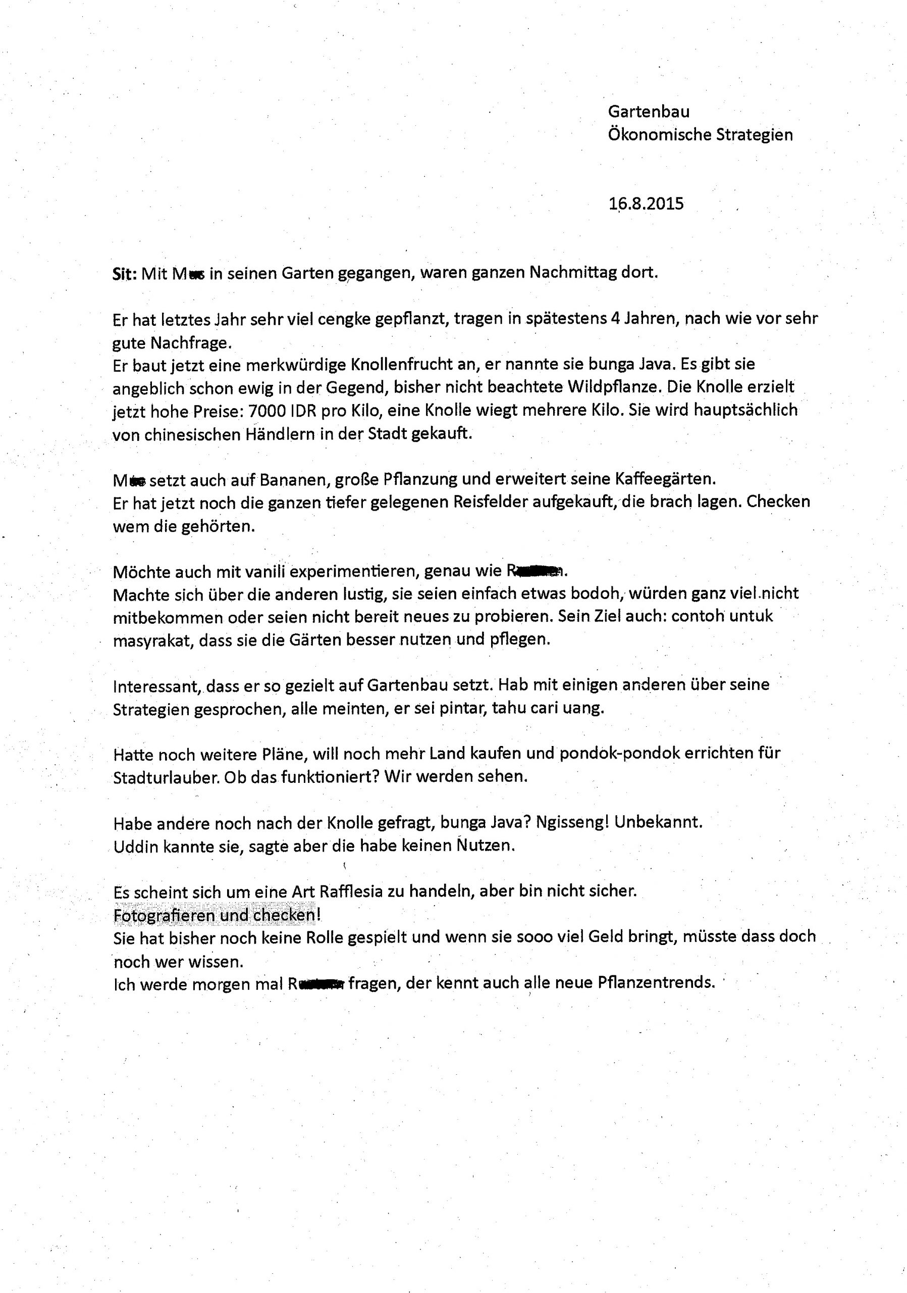 Field protocol Page 1, Birgitt Röttger-Rössler, 2015, licensed under CC BY-NC-ND 4.0